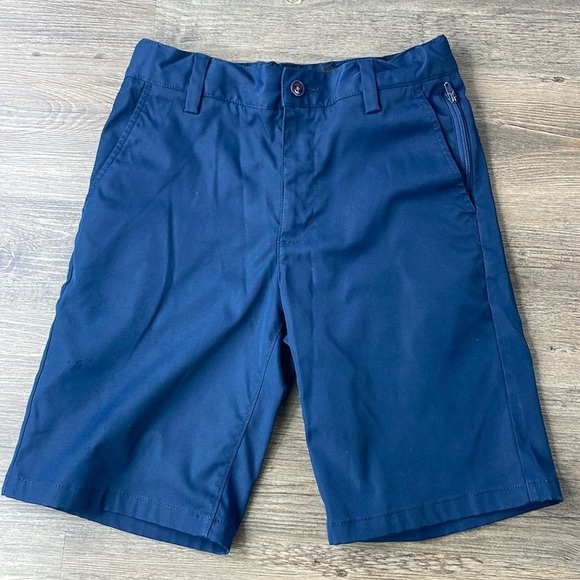 Lands’ End School Uniform Boys Active Chino Shorts, Navy Blue, size 10 - Picture 2 of 11